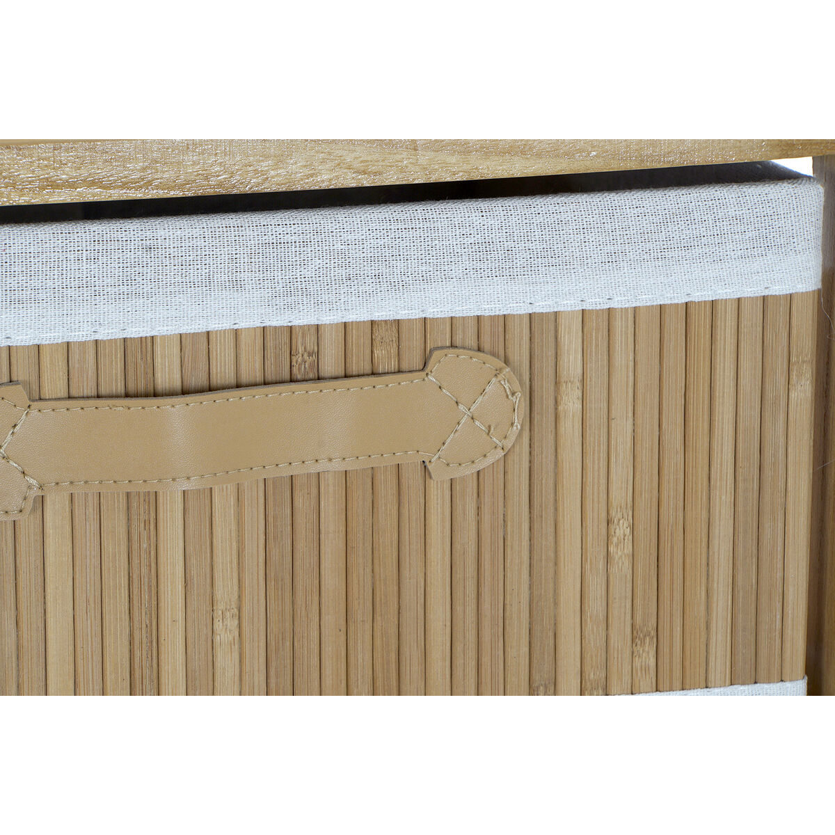 Cajonera natural de bambú y paulonia, 5 cajones, 42 x 32 x 98 cm — imagen 4