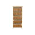 Cajonera natural de bambú y paulonia, 5 cajones, 42 x 32 x 98 cm