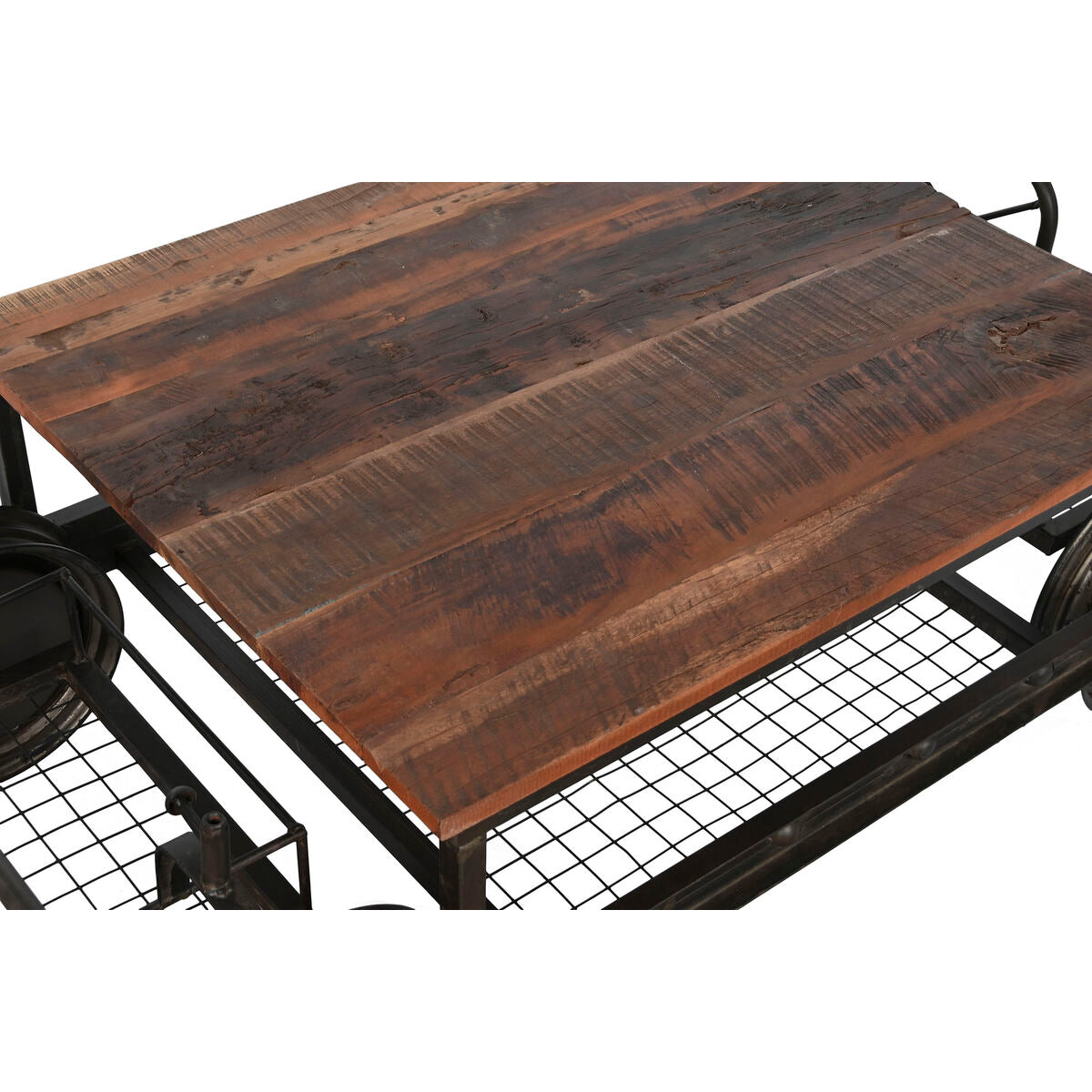Mesa de centro vintage doble cara de metal, 147 x 48 x 76 cm — imagen 2
