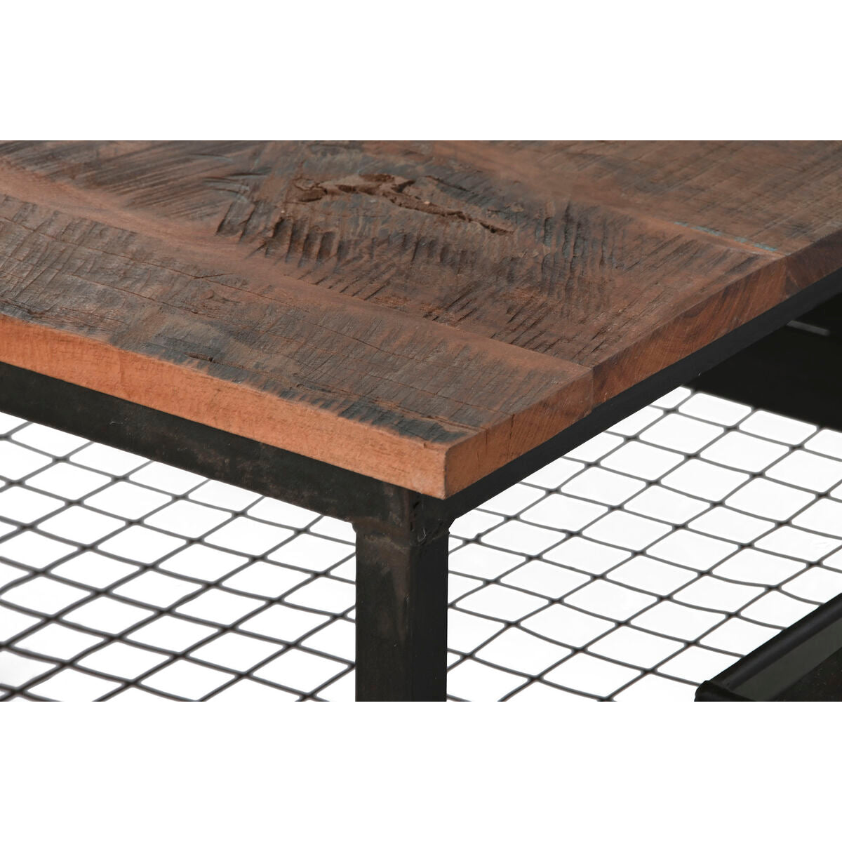 Mesa de centro vintage doble cara de metal, 147 x 48 x 76 cm — imagen 3