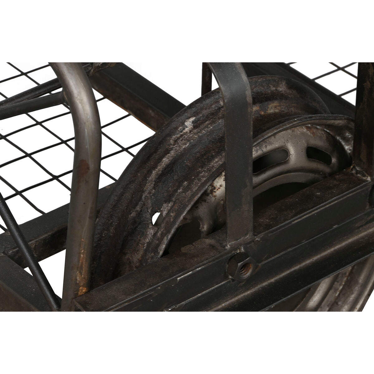 Mesa de centro vintage doble cara de metal, 147 x 48 x 76 cm — imagen 4