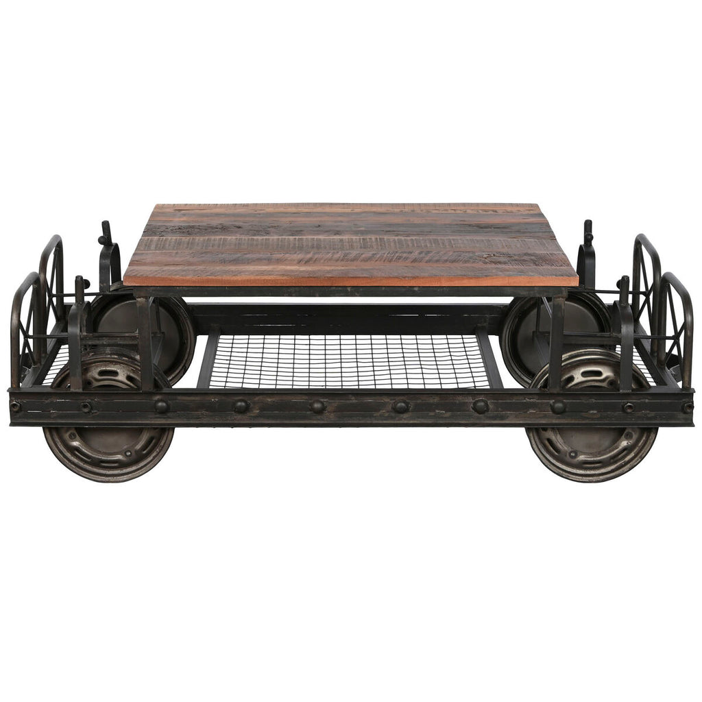 Mesa de centro vintage doble cara de metal, 147 x 48 x 76 cm — imagen 6