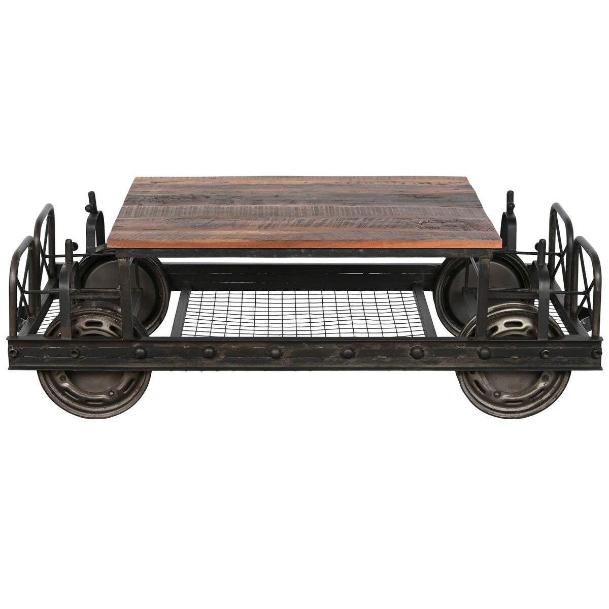 Mesa de centro vintage doble cara de metal, 147 x 48 x 76 cm — imagen 6