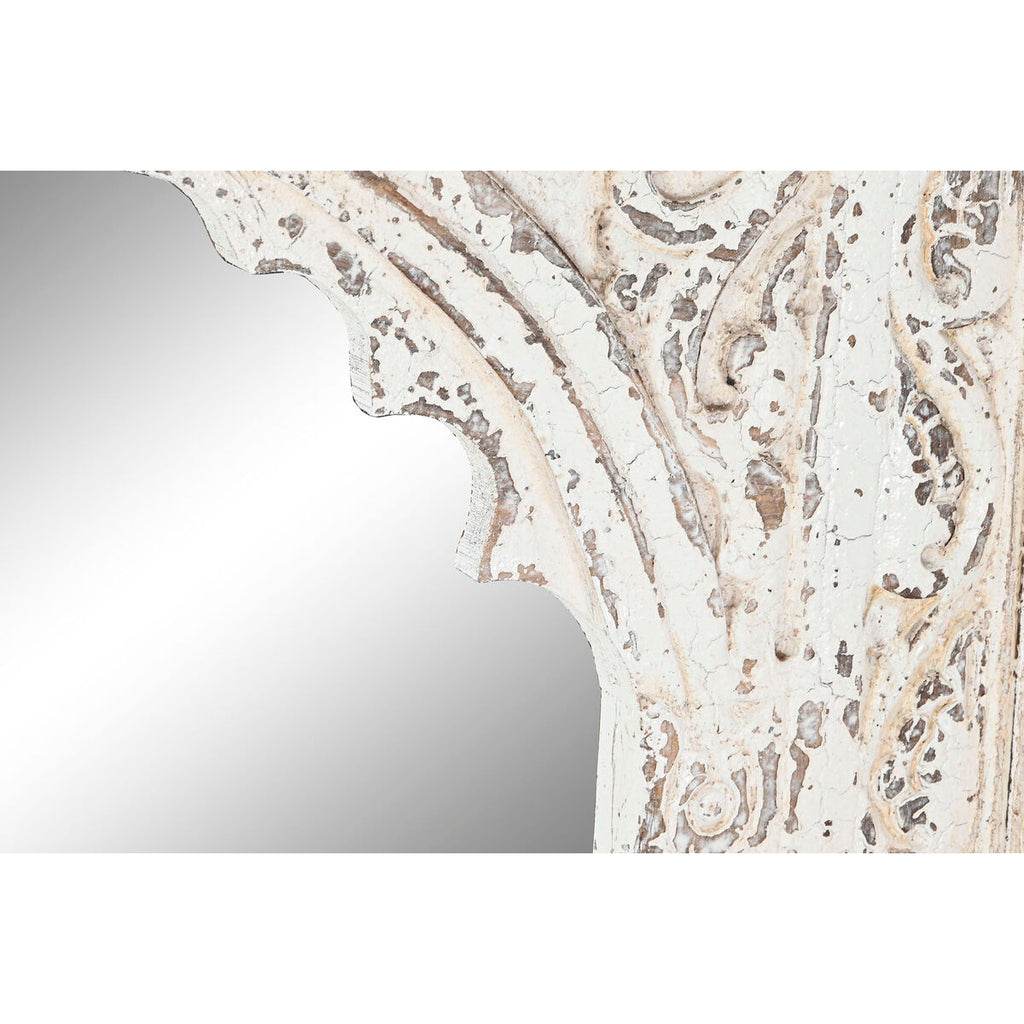 Espejo de pared tallado, madera de mango blanca, 60 x 6 x 87 cm — imagen 2