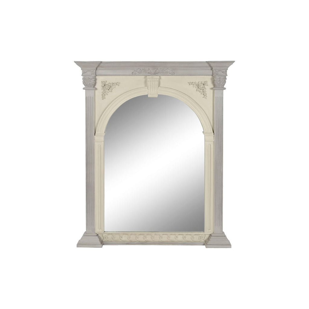 Espejo de pared blanco de madera de mango, 115 x 10 x 142 cm