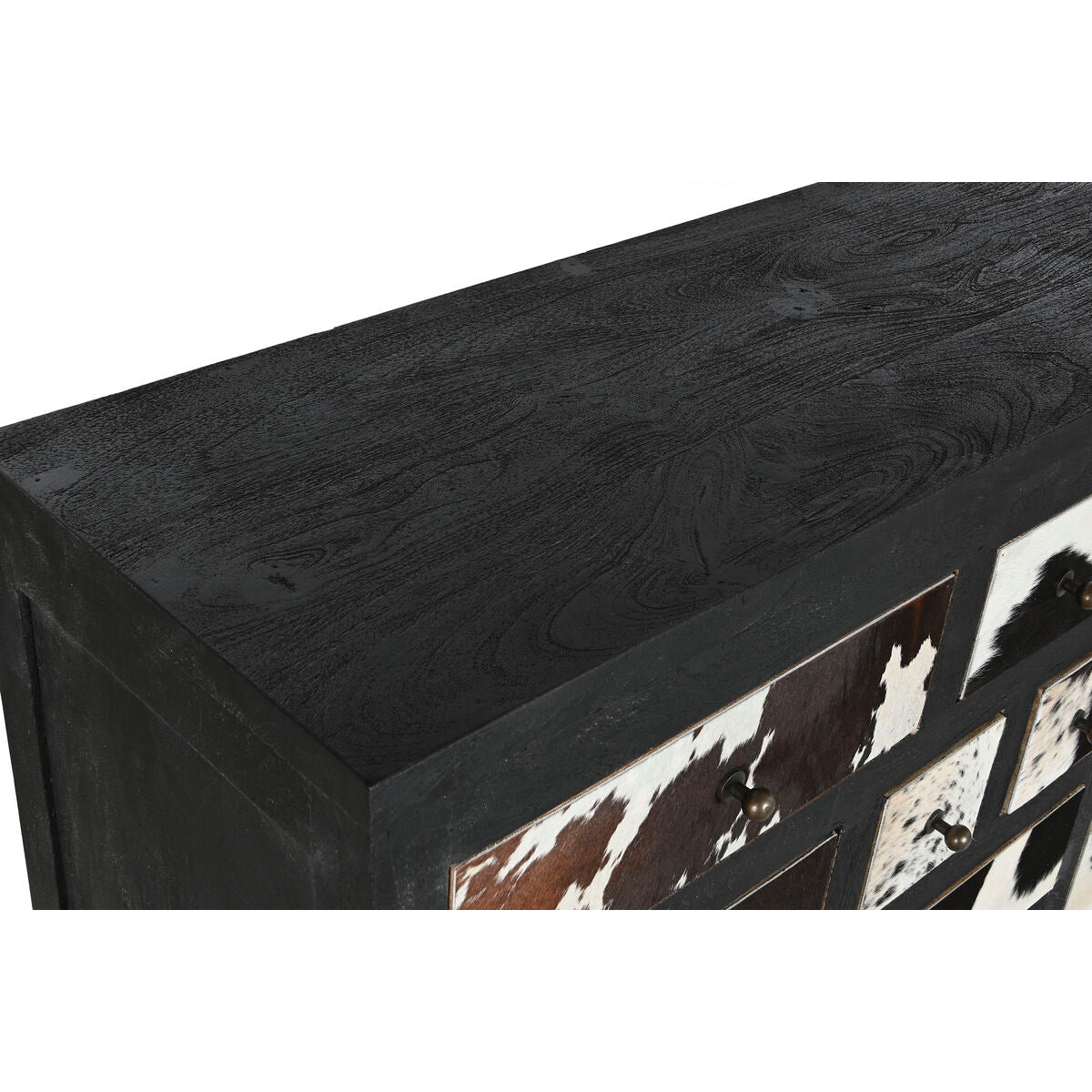 Cajonera con motivo de vaca, madera de mango, 115 x 36 x 102 cm — imagen 2