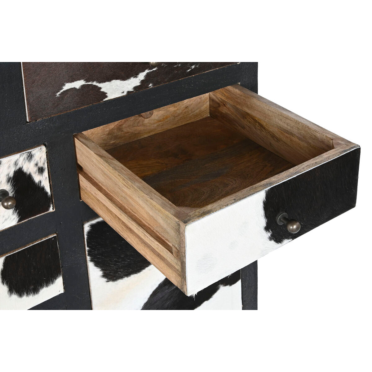 Cajonera con motivo de vaca, madera de mango, 115 x 36 x 102 cm — imagen 6