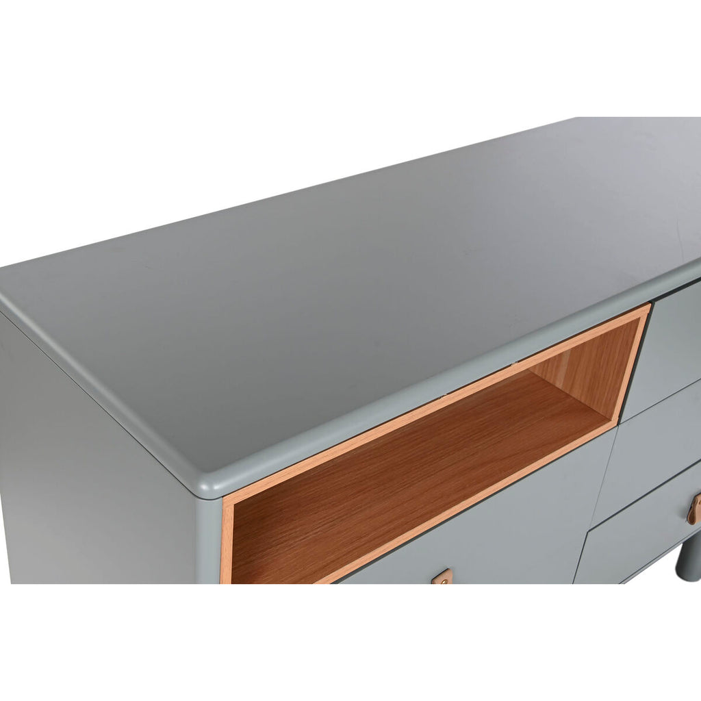 Cómoda azul, gris y natural de polipropileno y MDF, 120 cm — imagen 2