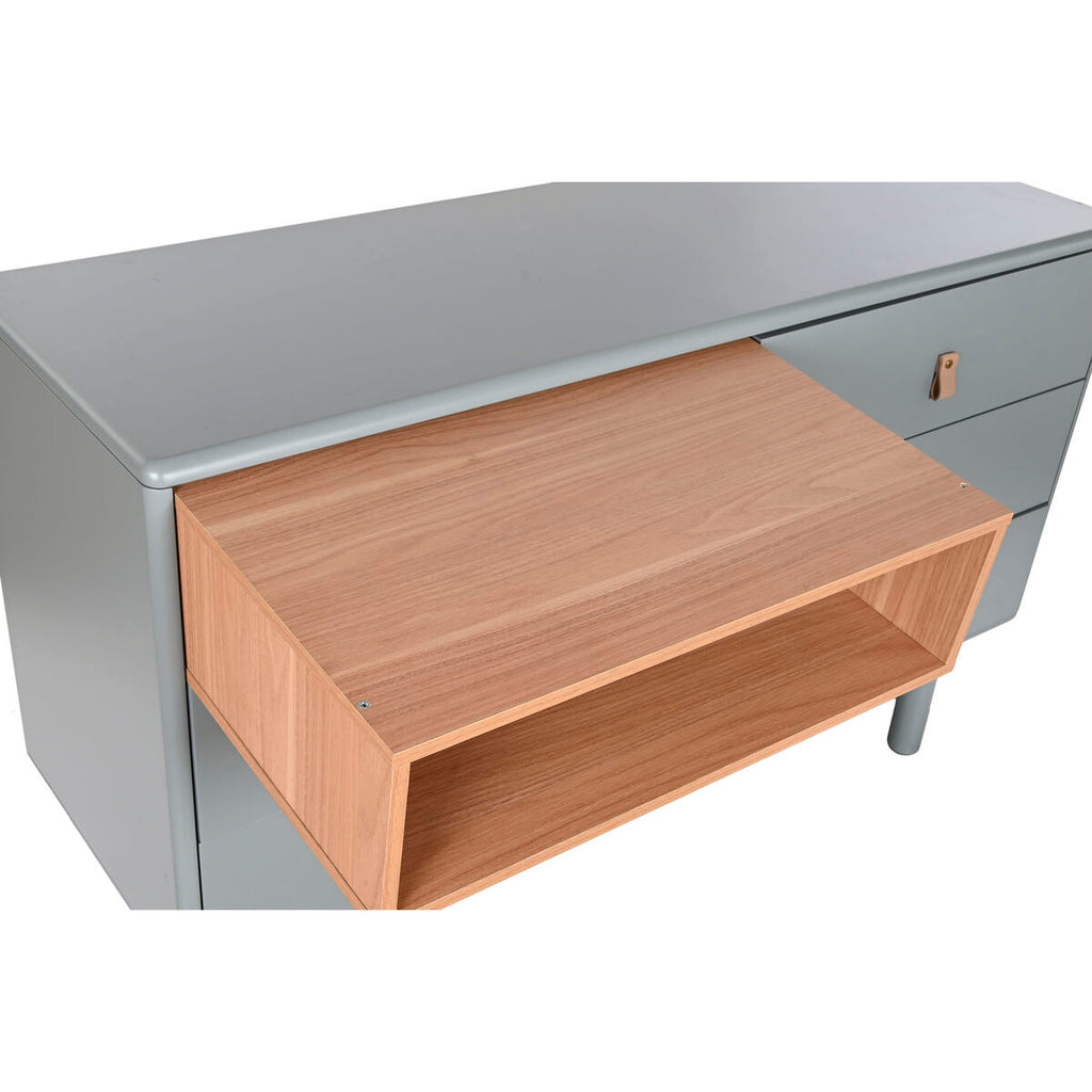 Cómoda azul, gris y natural de polipropileno y MDF, 120 cm — imagen 7