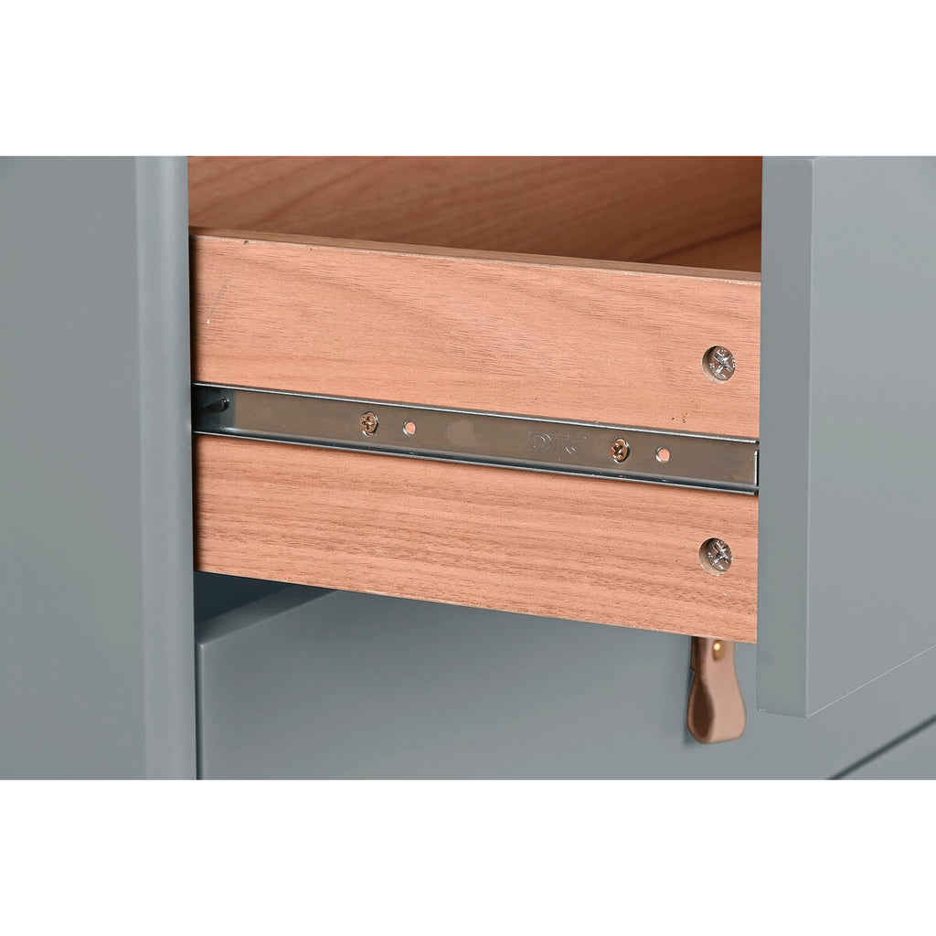 Cajonera de polipropileno y MDF azul y gris, 80 x 117 cm — imagen 4