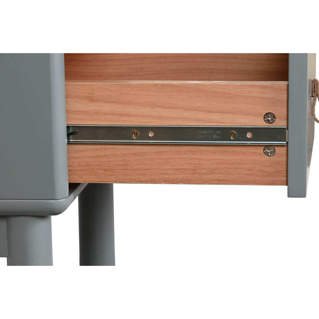 Mesita de noche de madera MDF azul y gris, 1 cajón, 55 cm — imagen 6