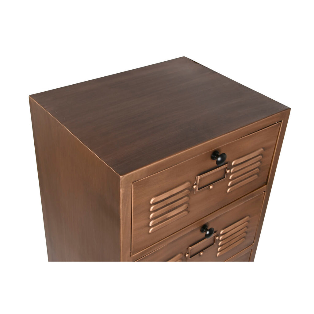 Cajonera de metal dorado estilo loft con 7 cajones — imagen 2