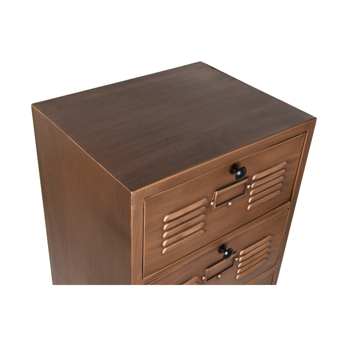 Cajonera de metal dorado estilo loft con 7 cajones — imagen 2