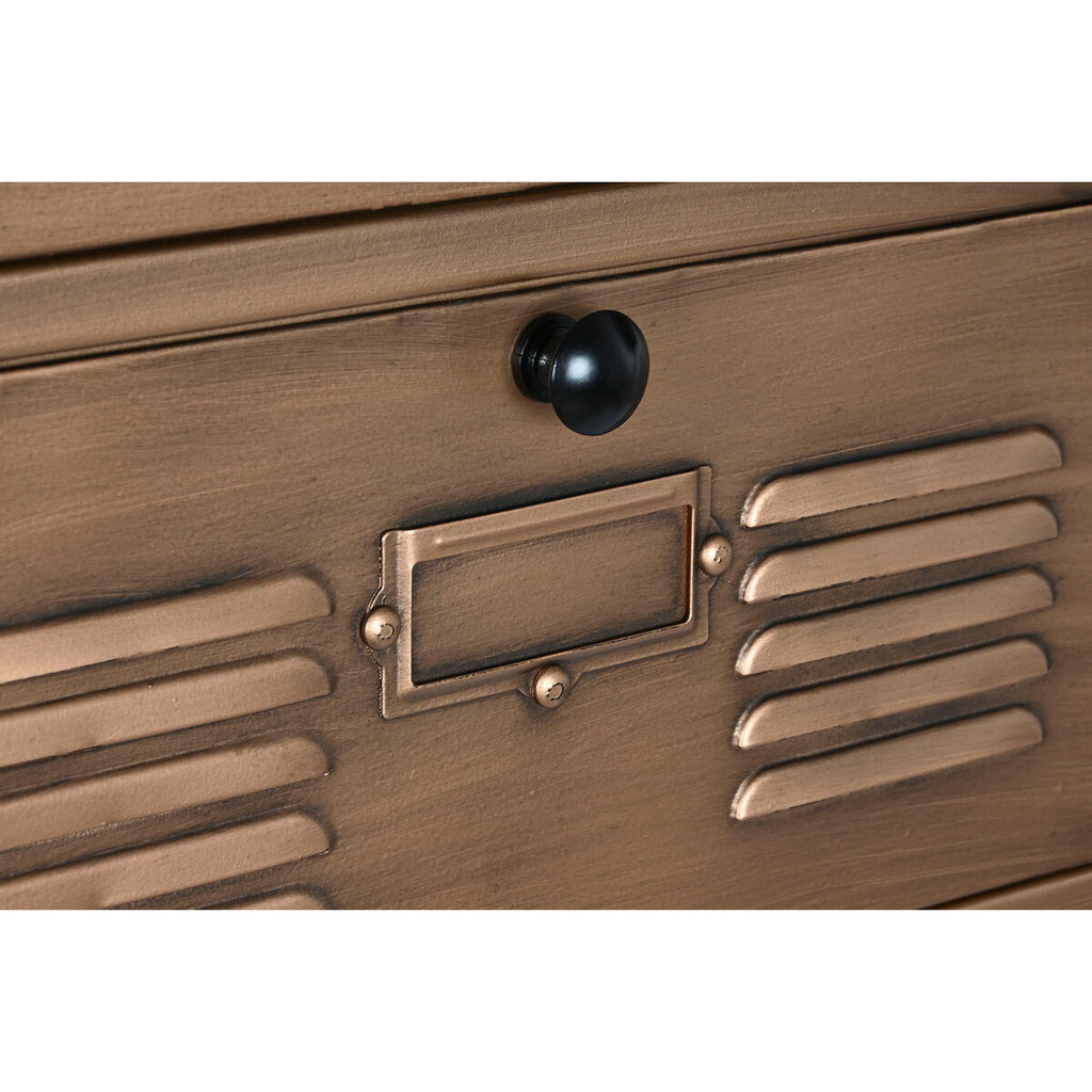Cajonera de metal dorado estilo loft con 7 cajones — imagen 3