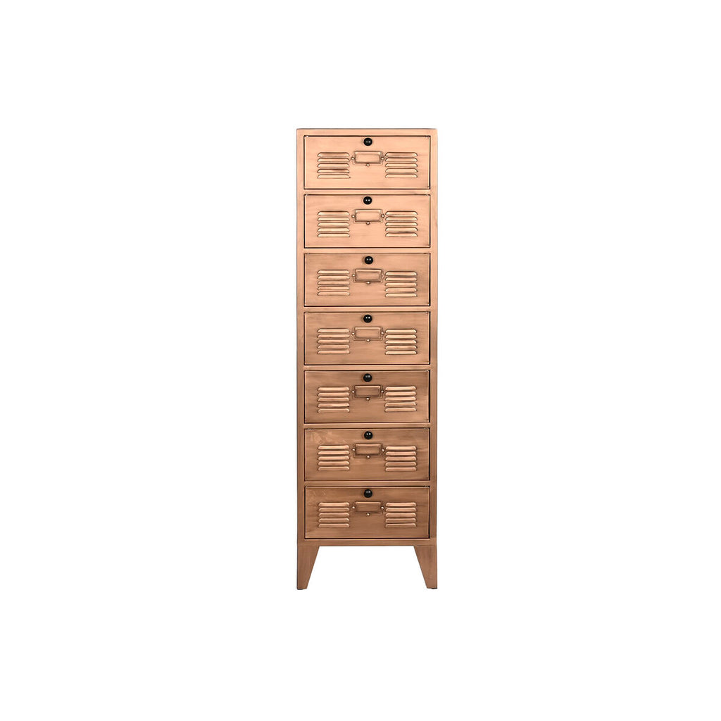 Cajonera de metal dorado estilo loft con 7 cajones — imagen 6