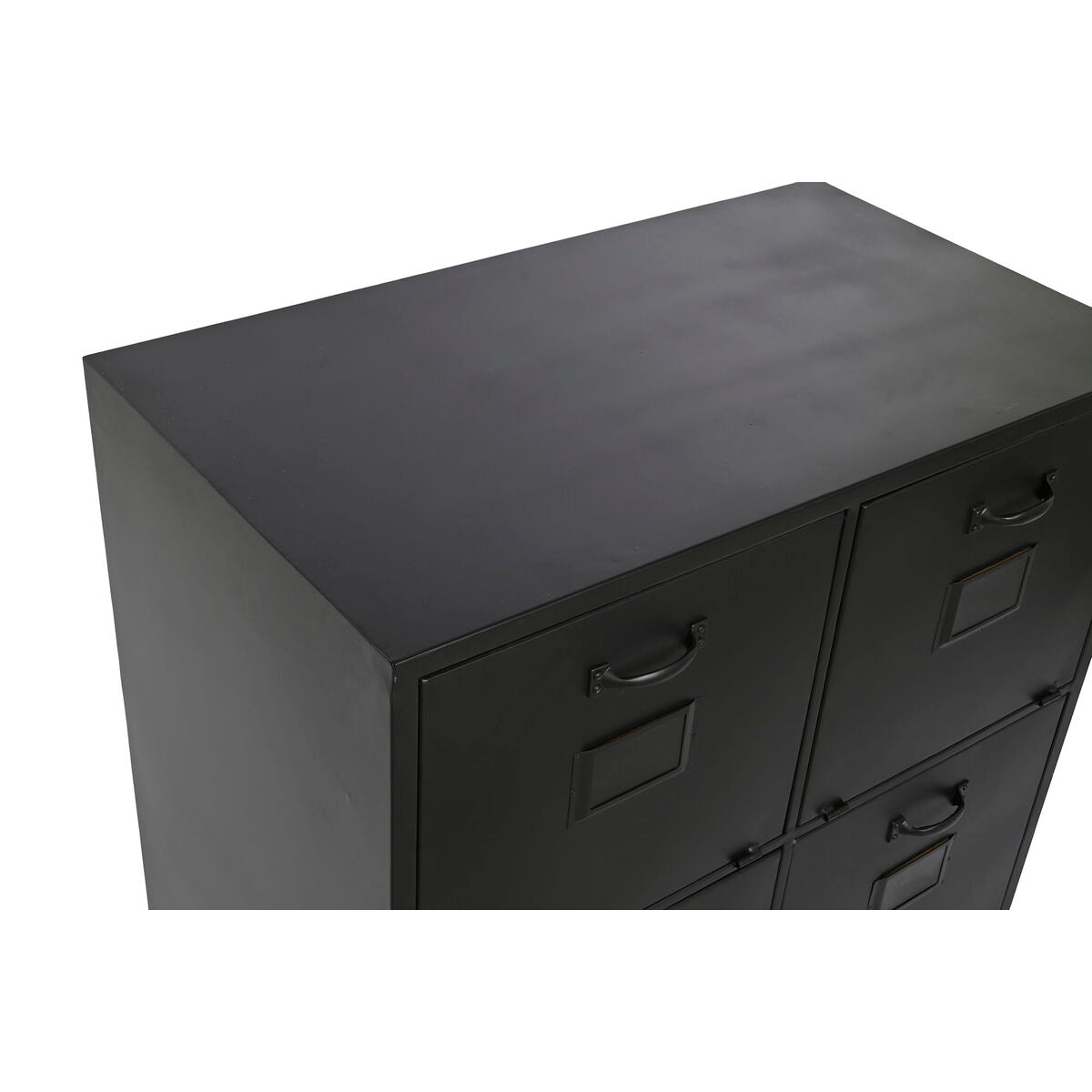 Cajonera de metal estilo loft, negra, 80 cm de alto — imagen 2