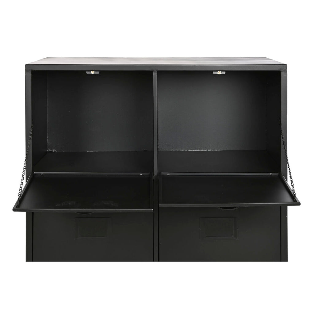 Cajonera de metal estilo loft, negra, 80 cm de alto — imagen 4