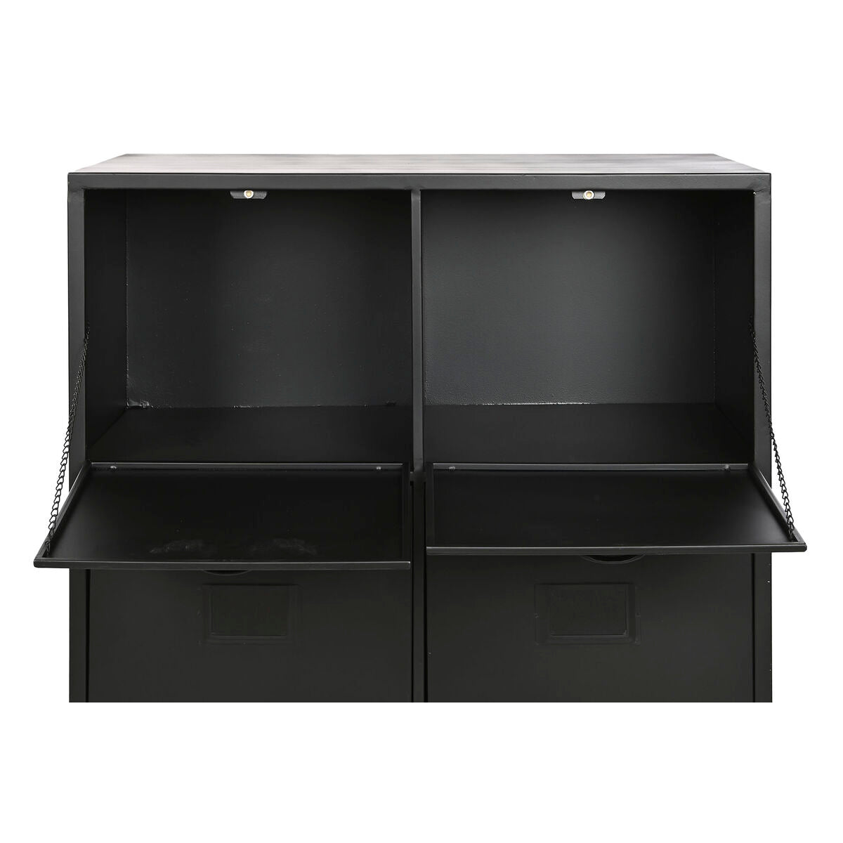 Cajonera de metal estilo loft, negra, 80 cm de alto — imagen 4