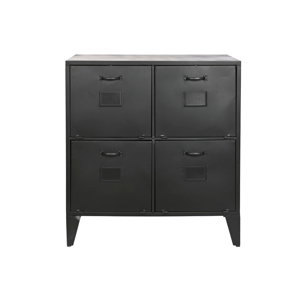 Cajonera de metal estilo loft, negra, 80 cm de alto — imagen 8
