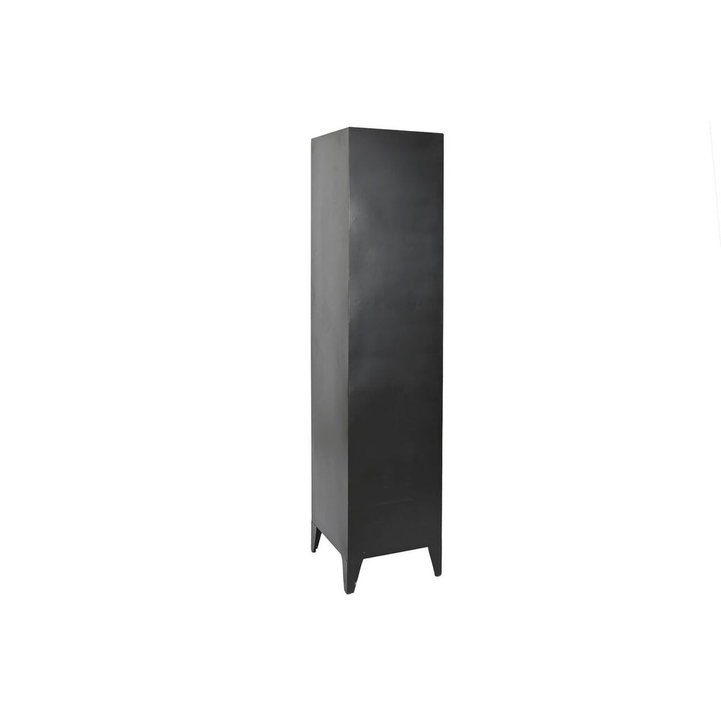 Estantería loft negra de metal, 40 x 41 x 180 cm