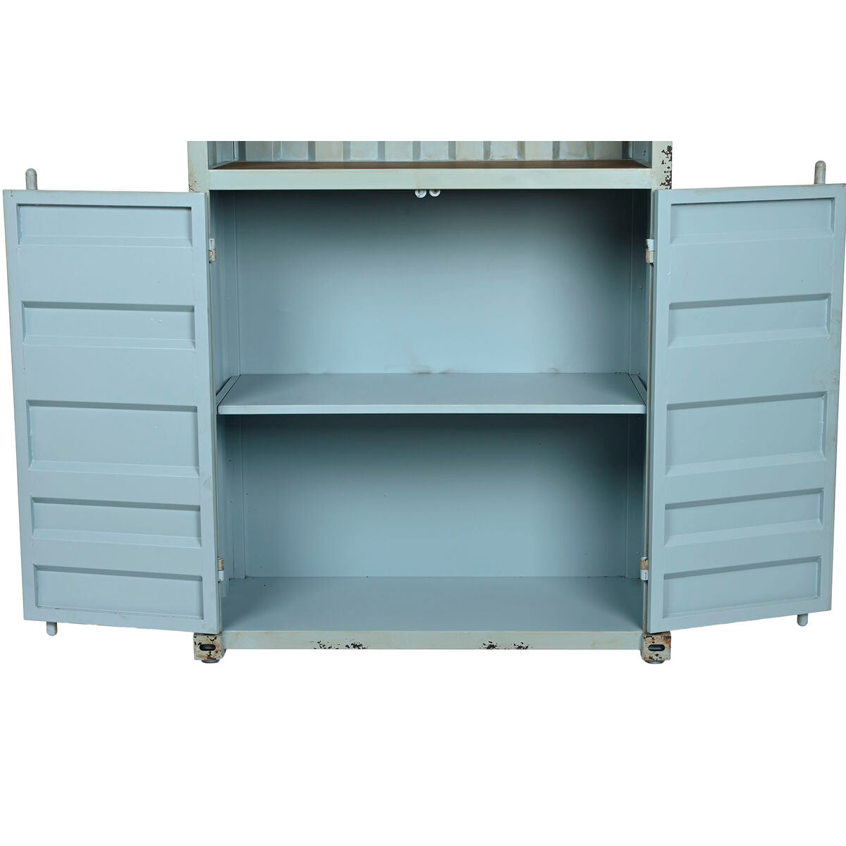 Estantería turquesa de metal y madera MDF, 87 x 44 x 168,5 cm — imagen 4