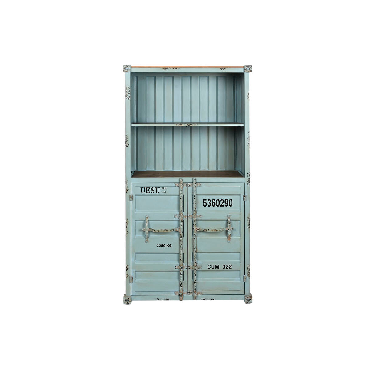 Estantería turquesa de metal y madera MDF, 87 x 44 x 168,5 cm — imagen 9