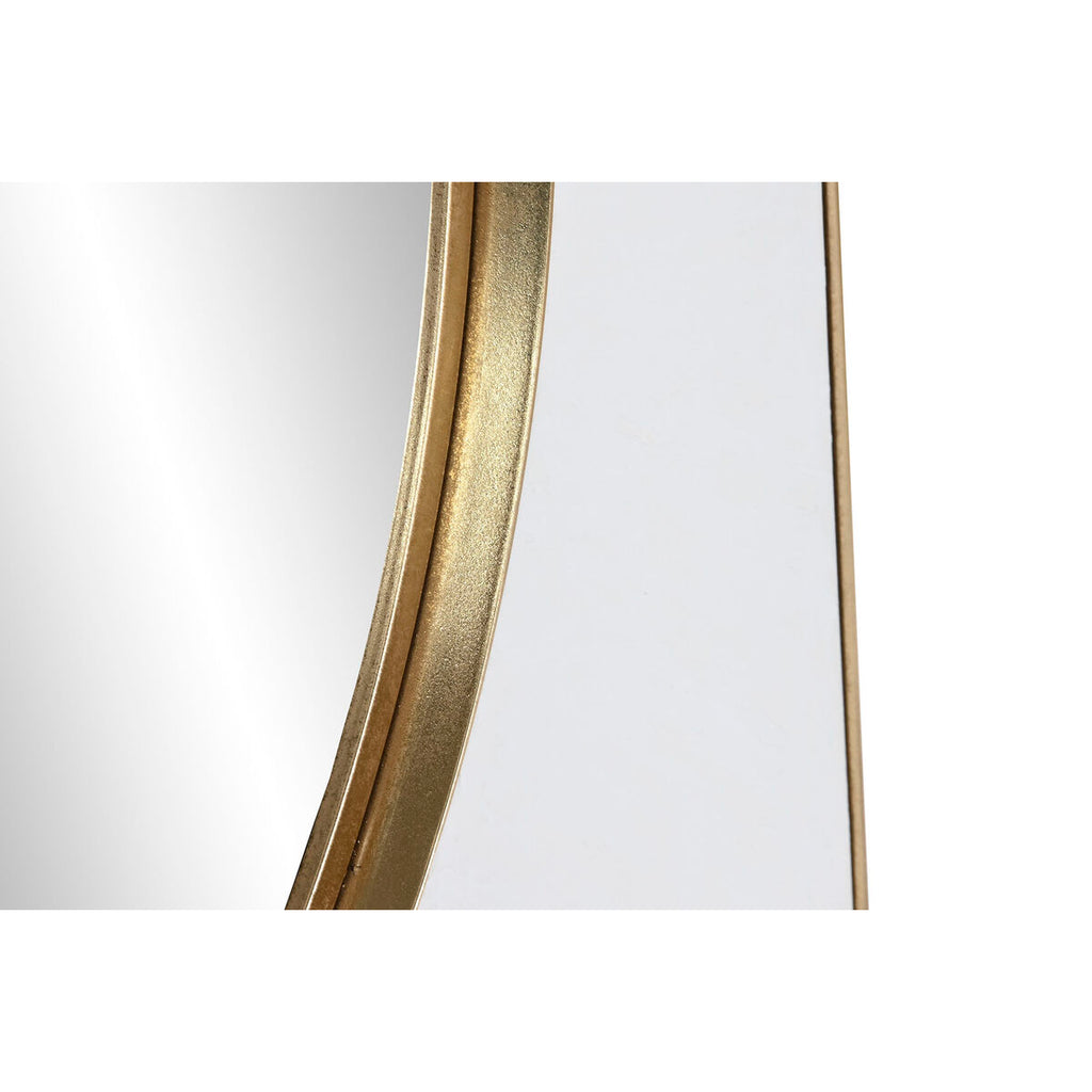 Espejo de pared de hierro blanco y dorado, 100 x 100 cm — imagen 3