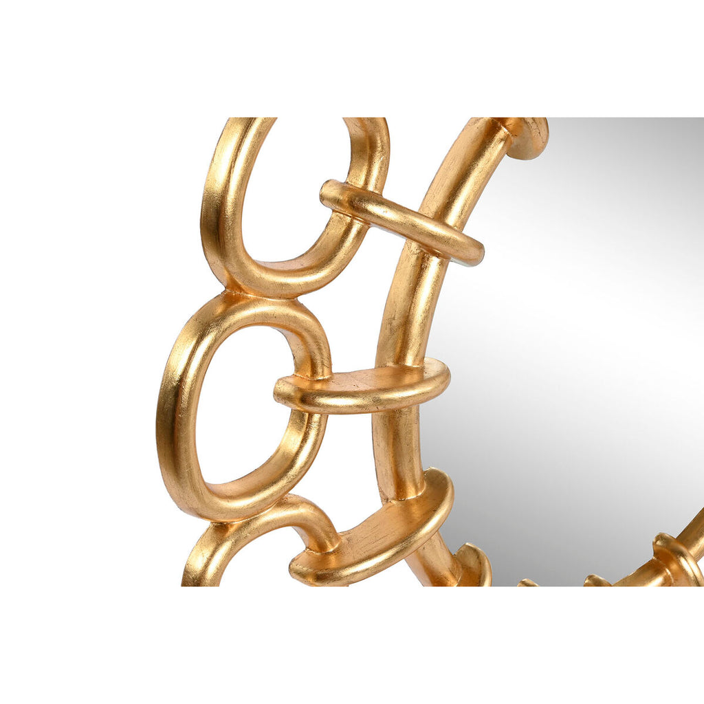 Espejo de pared glamour dorado redondo, 95 x 5 x 95 cm — imagen 4