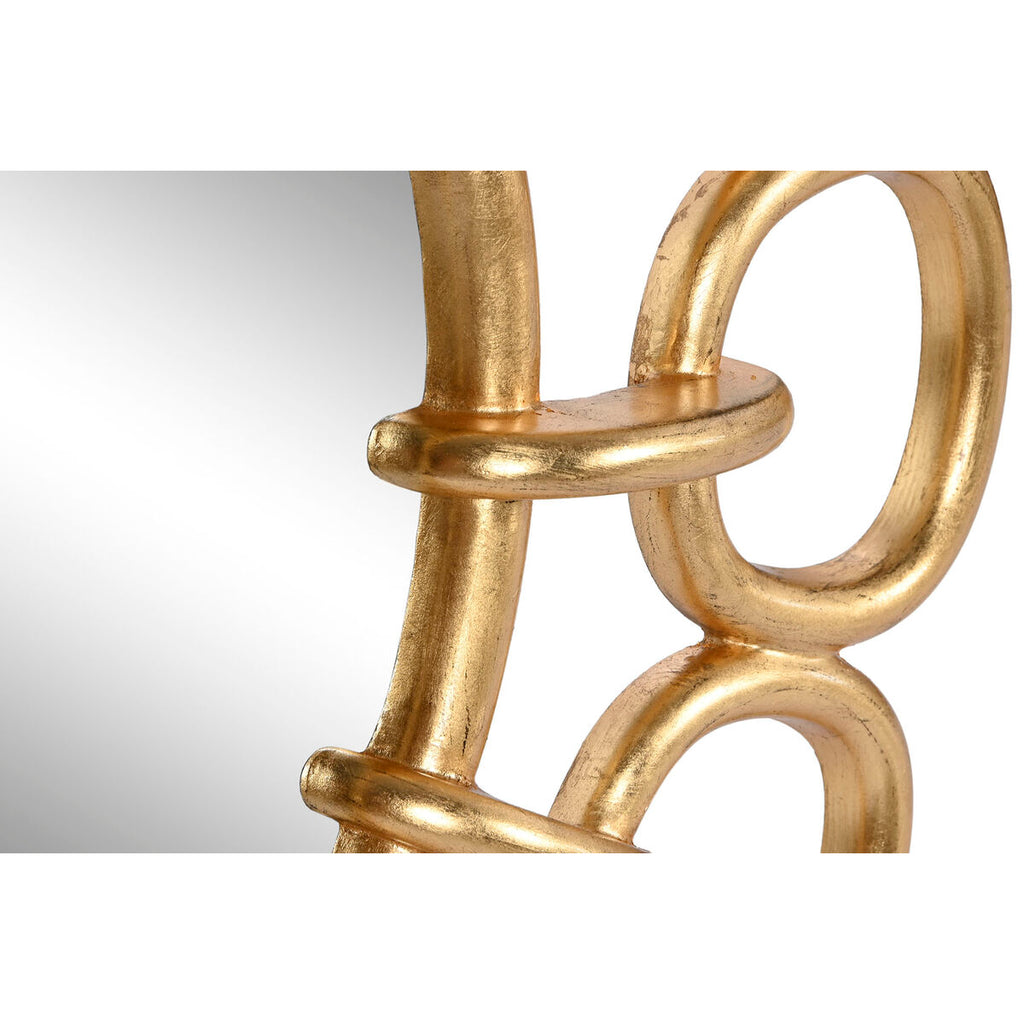 Espejo de pared glamour dorado redondo, 95 x 5 x 95 cm — imagen 3