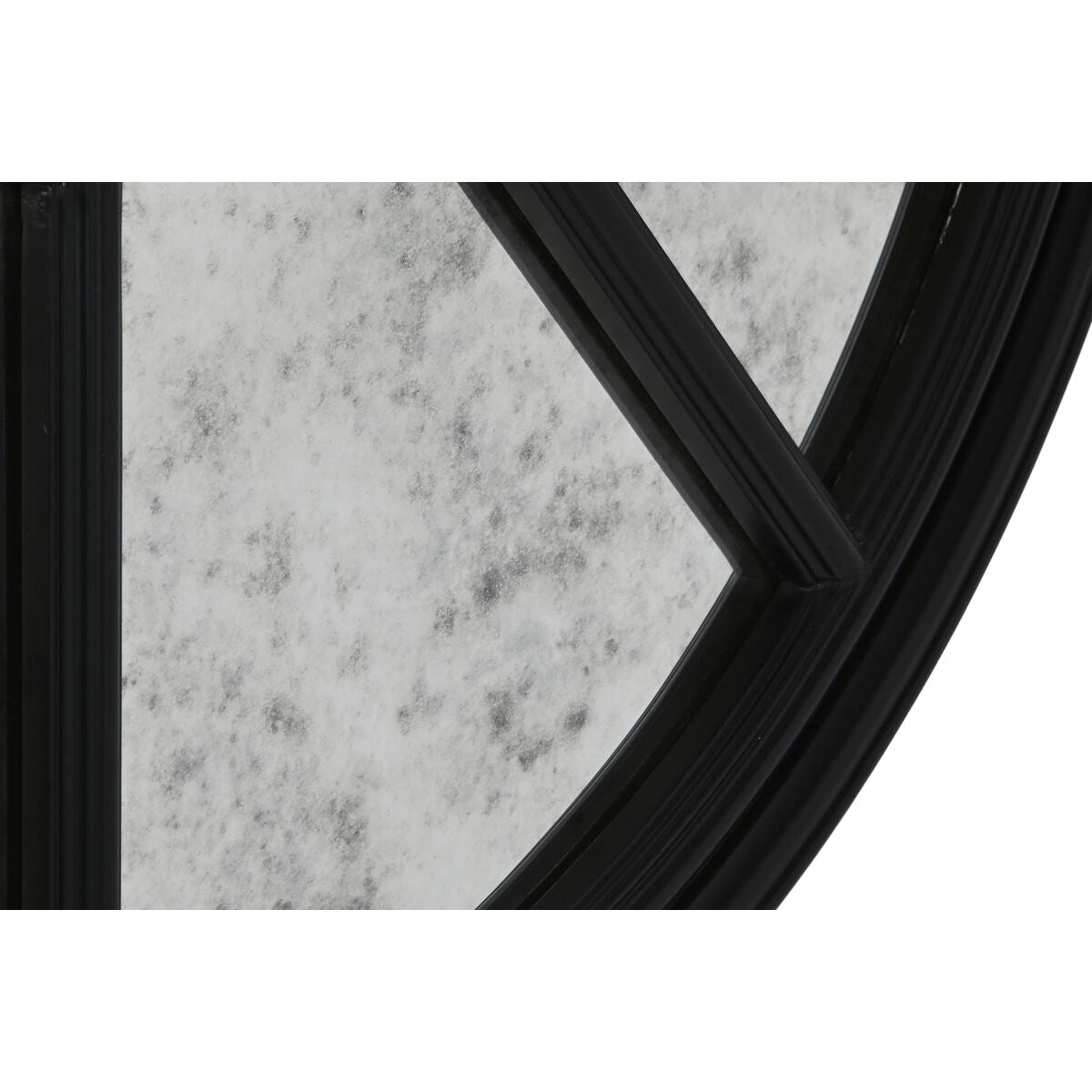 Espejo de pared redondo negro envejecido, 100 x 5 x 100 cm — imagen 3