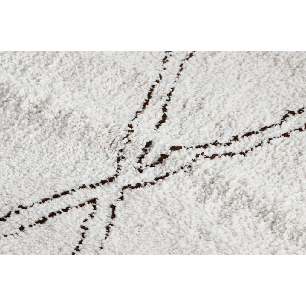 Alfombra boho de poliéster beige, 250 x 200 cm — imagen 4