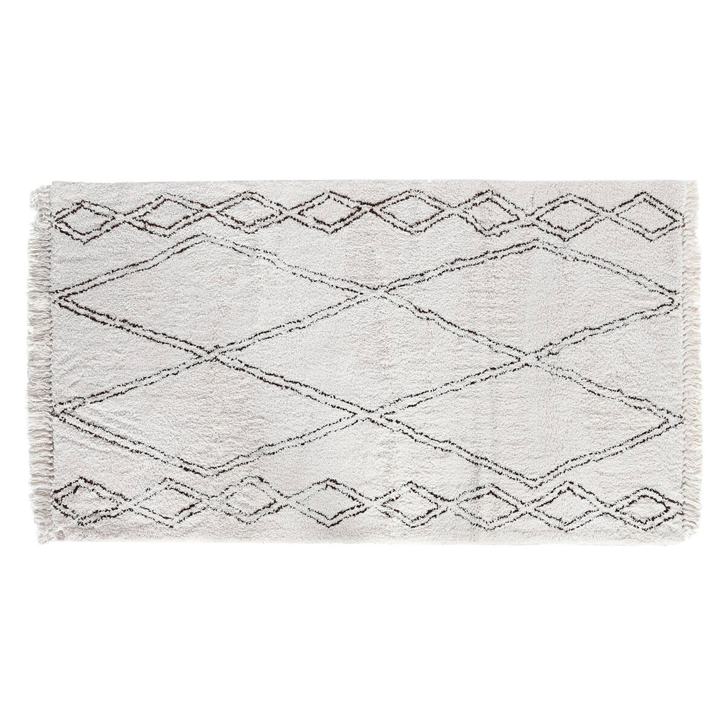 Alfombra boho de poliéster beige, 250 x 200 cm
