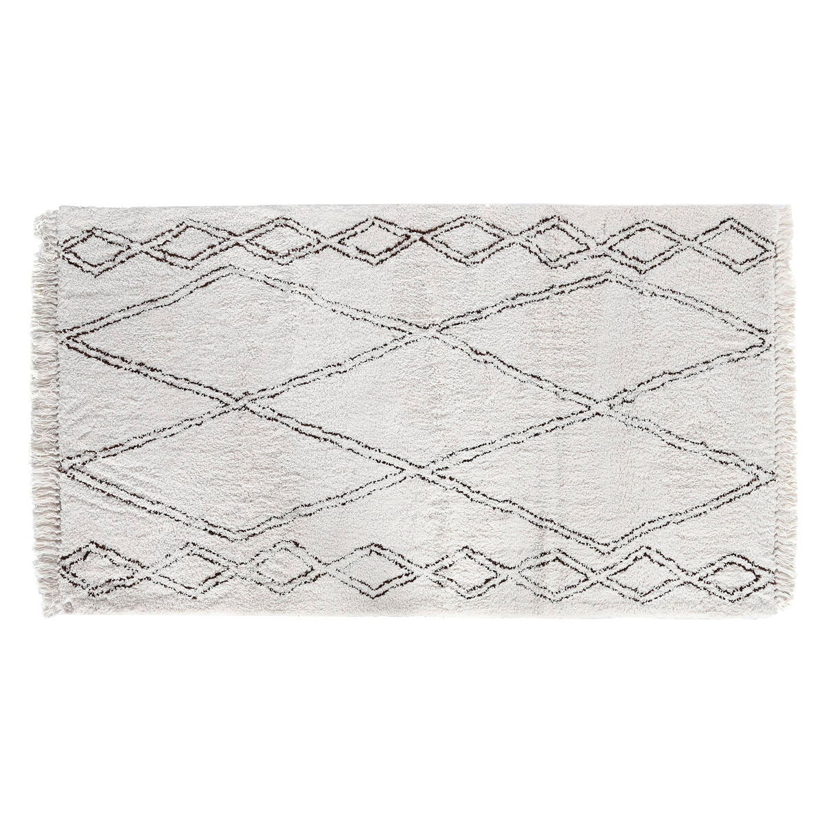 Alfombra boho de poliéster beige, 250 x 200 cm