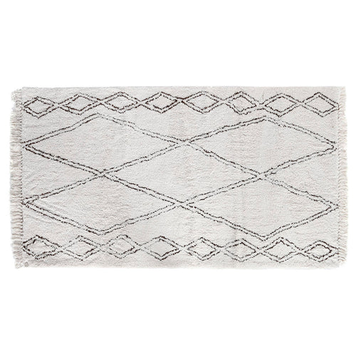 Alfombra boho beige de poliéster, 300 x 200 cm