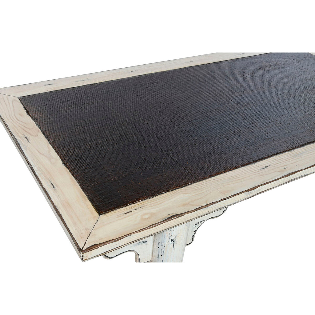 Mesa de centro de ratán y madera de olmo, doble cara — imagen 2