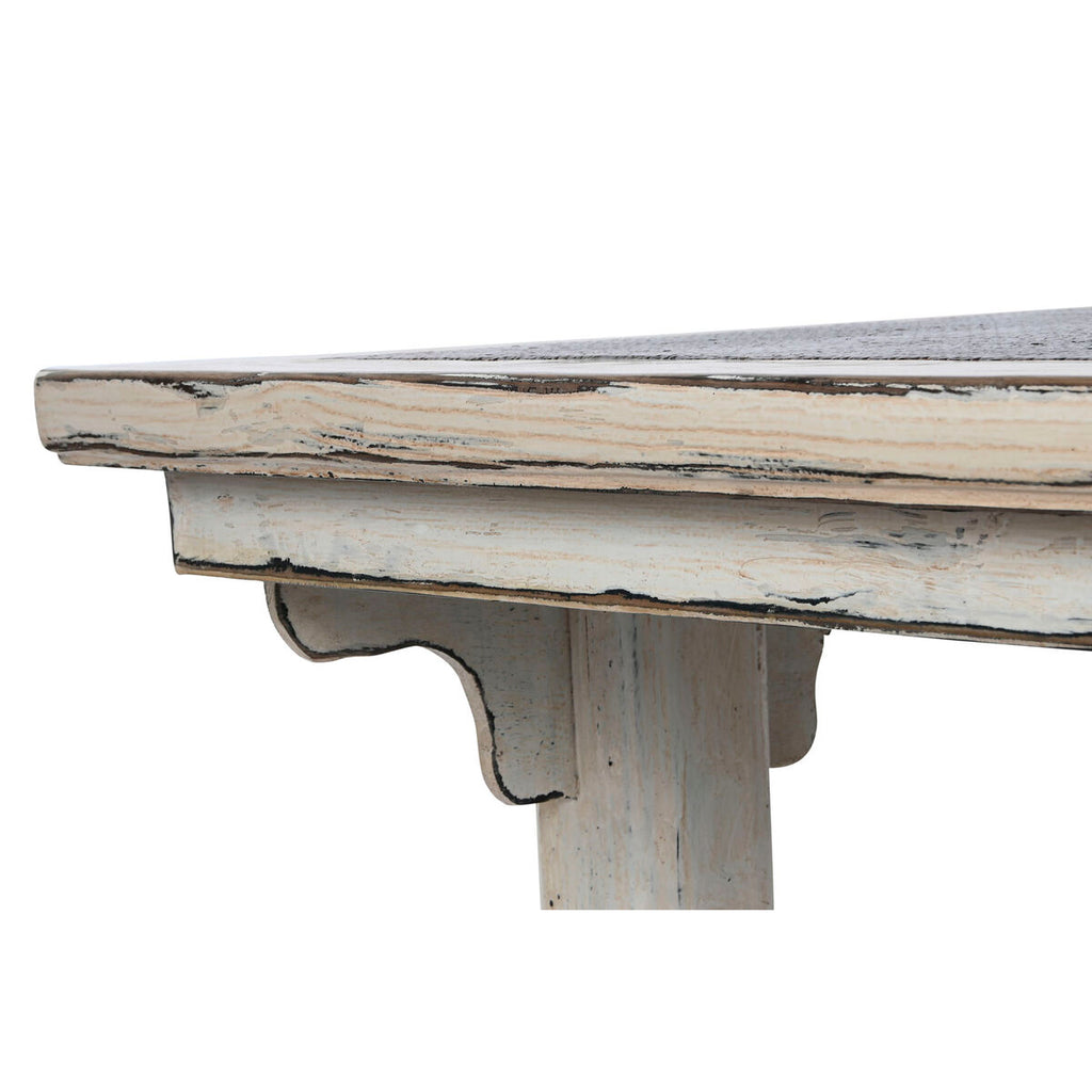 Mesa de centro de ratán y madera de olmo, doble cara — imagen 3