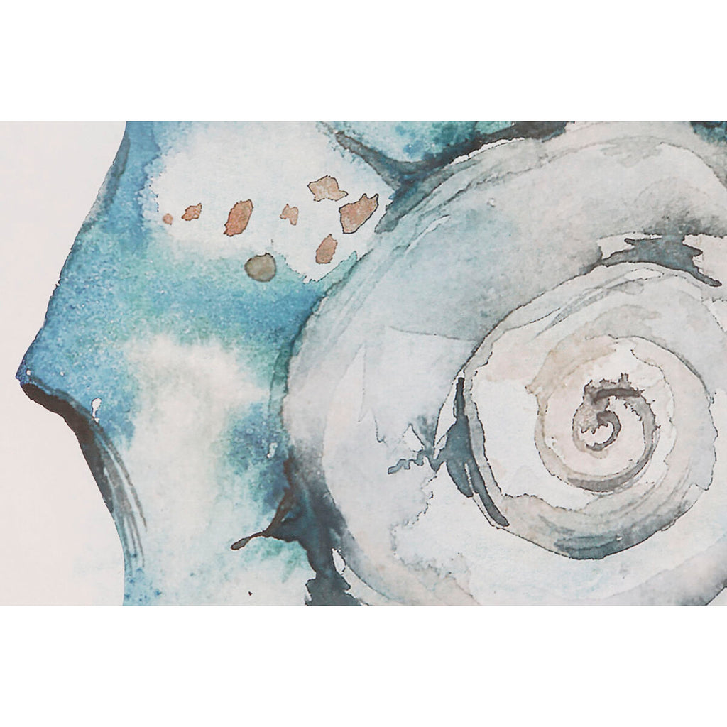 Cuadro de cristal y abeto, diseño caracola, azul cielo, 55 x 70 cm — imagen 2