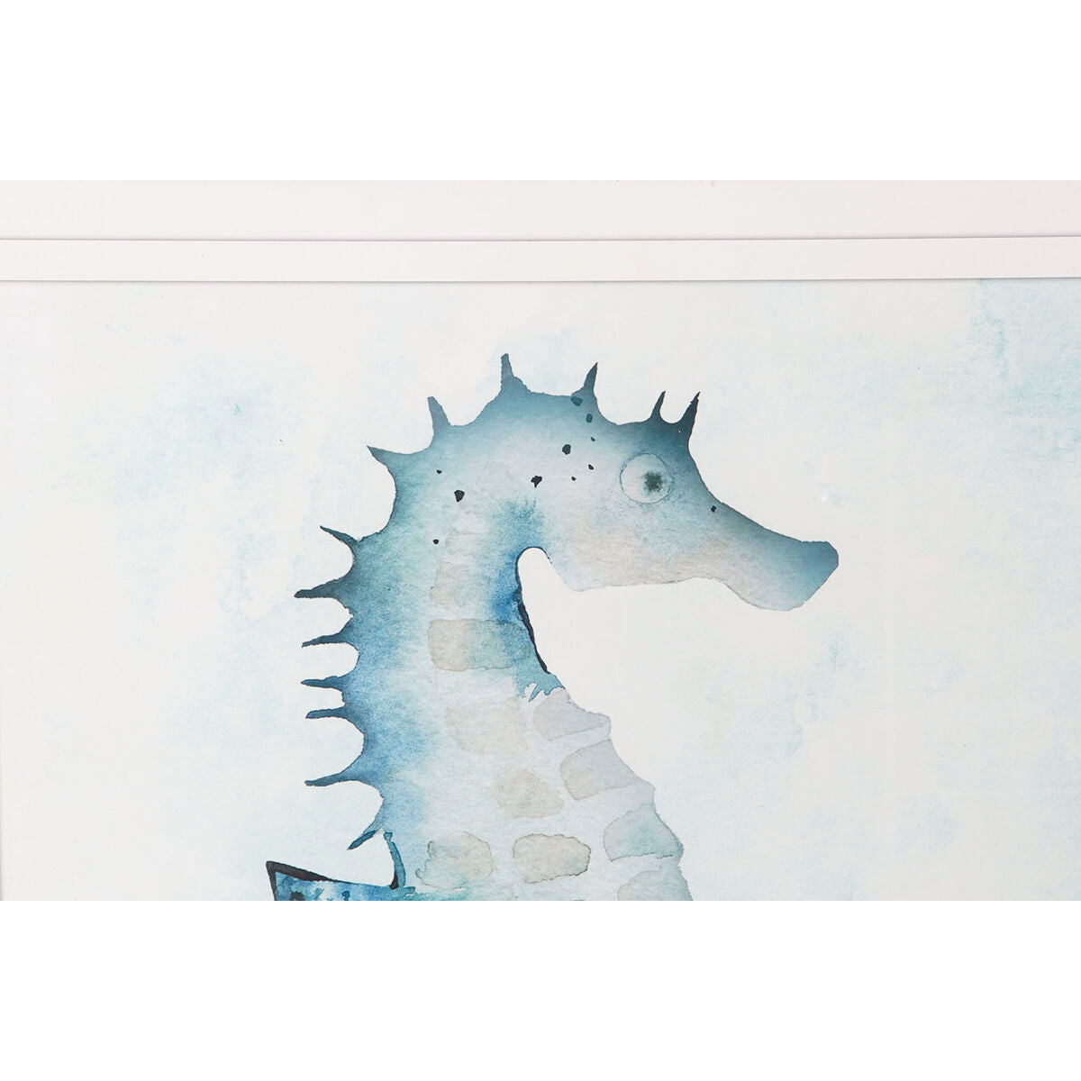 Cuadro de cristal y abeto, diseño caracola, azul cielo, 55 x 70 cm — imagen 3
