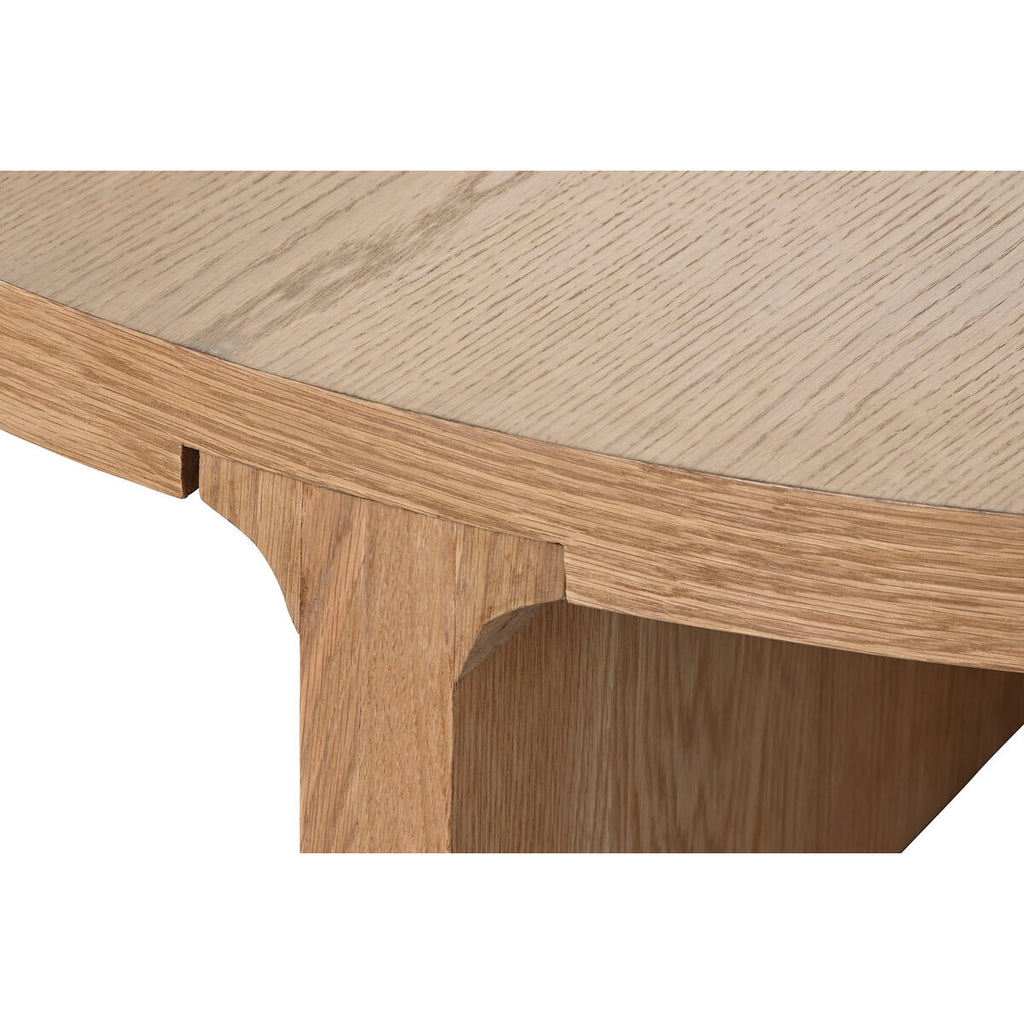Mesa de centro de madera de roble natural, diseño tropical — imagen 4