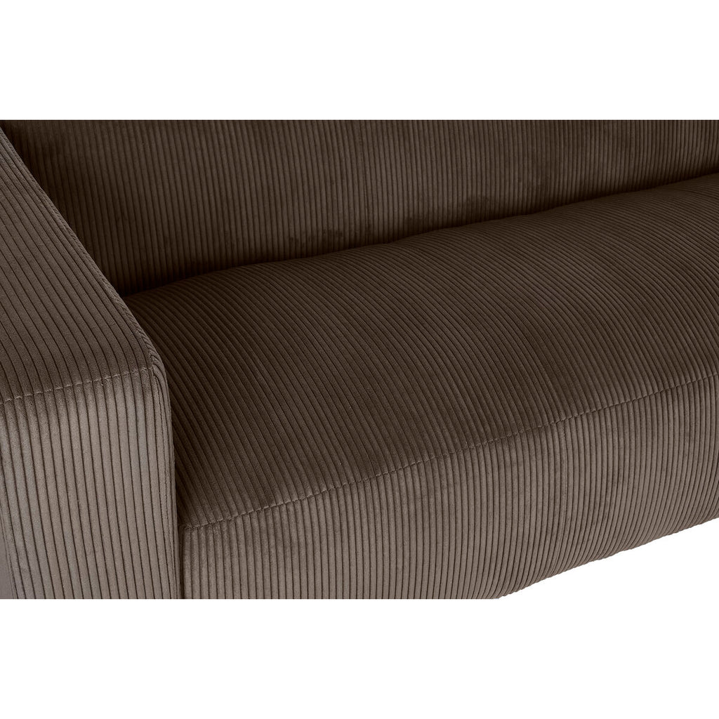 Sofá de poliéster marrón, diseño moderno, 224 x 95,5 x 66,5 cm — imagen 3