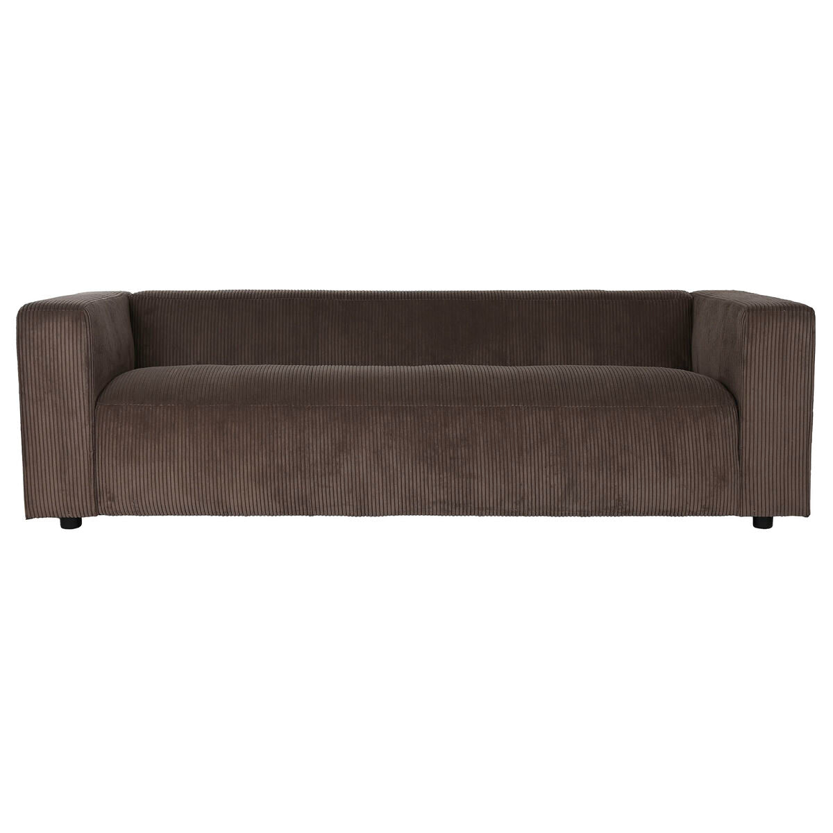 Sofá de poliéster marrón, diseño moderno, 224 x 95,5 x 66,5 cm