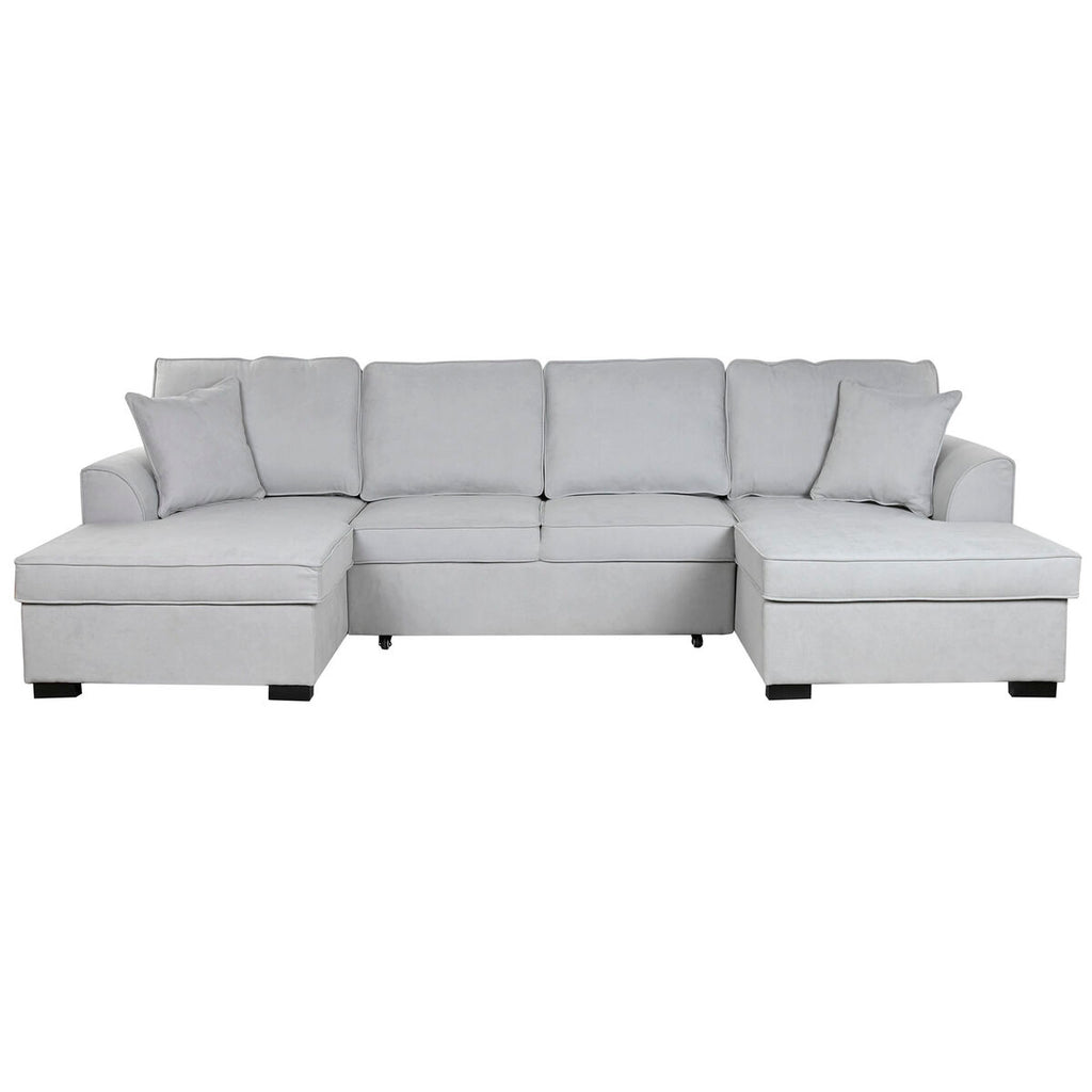 Sofá cama moderno gris, 298 x 154 x 92 cm