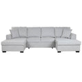 Sofá cama moderno gris, 298 x 154 x 92 cm