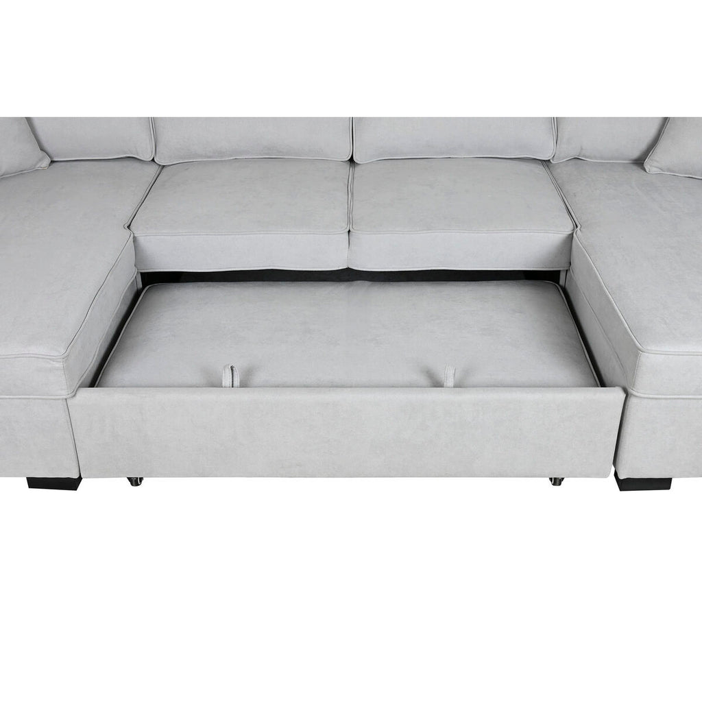 Sofá cama moderno gris, 298 x 154 x 92 cm — imagen 9