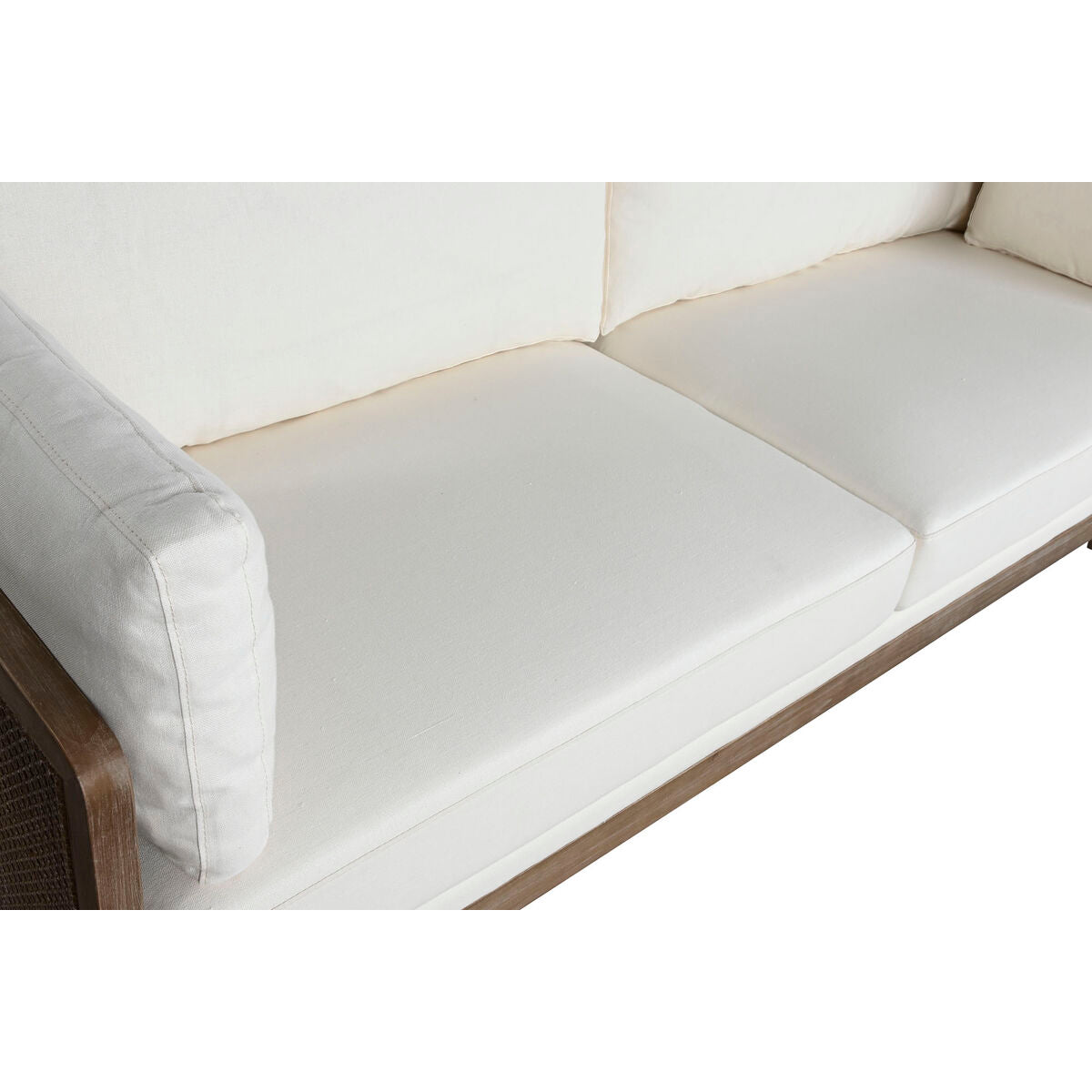 Sofá marrón de ratán y poliéster, 208 x 86 x 88 cm — imagen 4