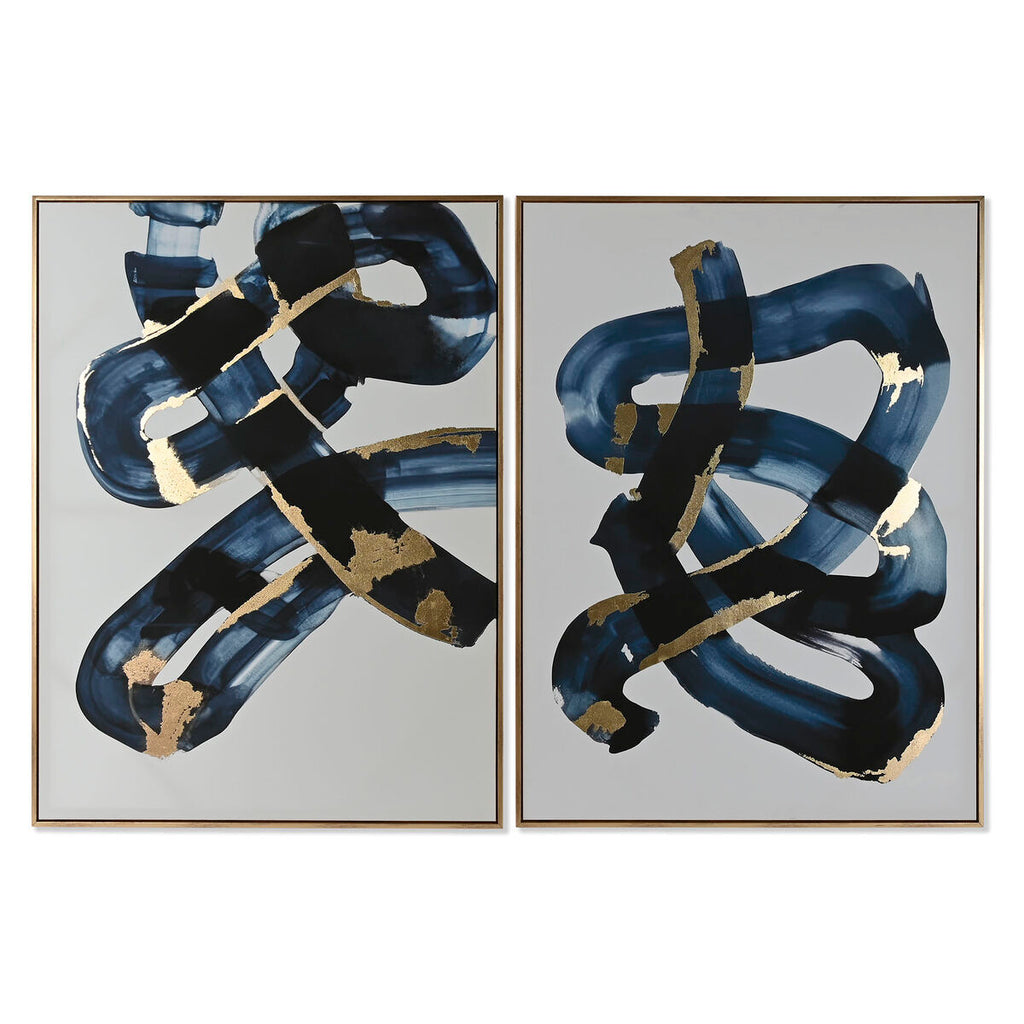 Cuadro abstracto de poliestireno y lienzo, 90 x 4 x 120 cm