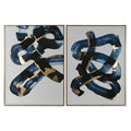 Cuadro abstracto de poliestireno y lienzo, 90 x 4 x 120 cm