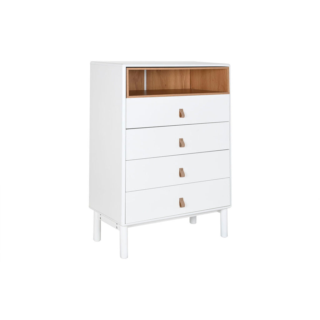 Cajonera blanca y natural de polipropileno y MDF, 80 x 117 cm