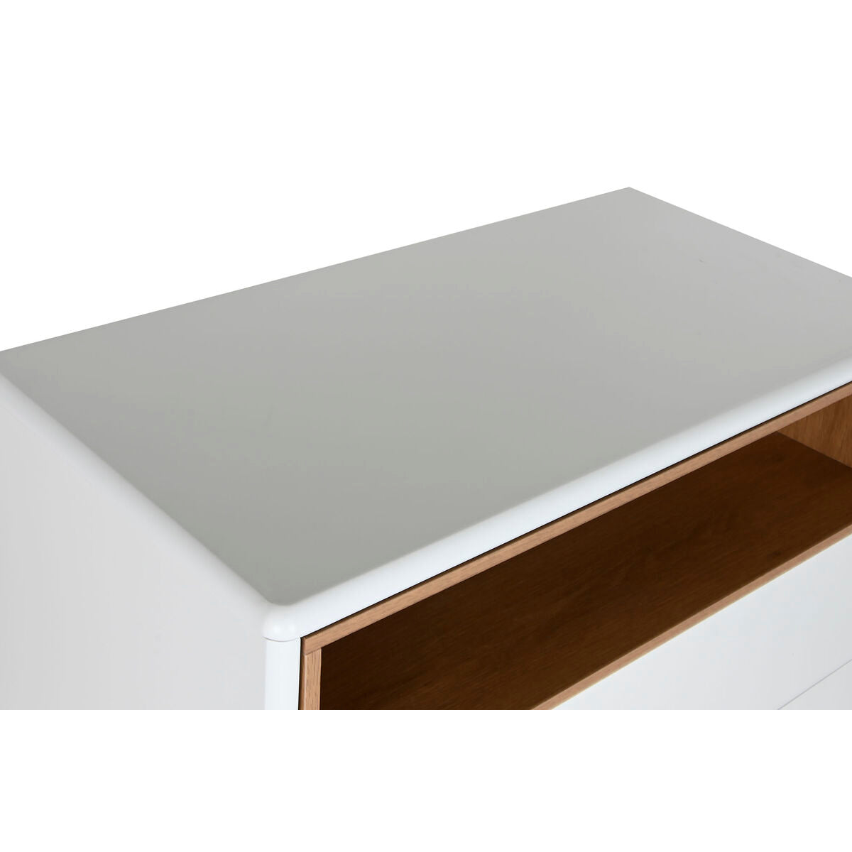 Cajonera blanca y natural de polipropileno y MDF, 80 x 117 cm — imagen 4