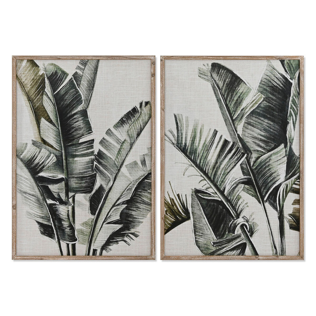 Cuadro de cristal y abeto con motivo tropical, set de 2 — imagen 4